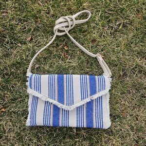 Mali + Lili Blue and White Striped Women's Bag